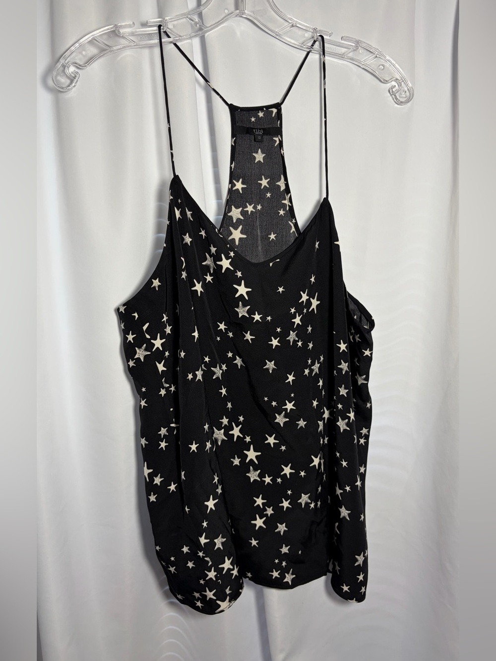 TIBI Black & White Silk Star Tank Top/Camisole size 10